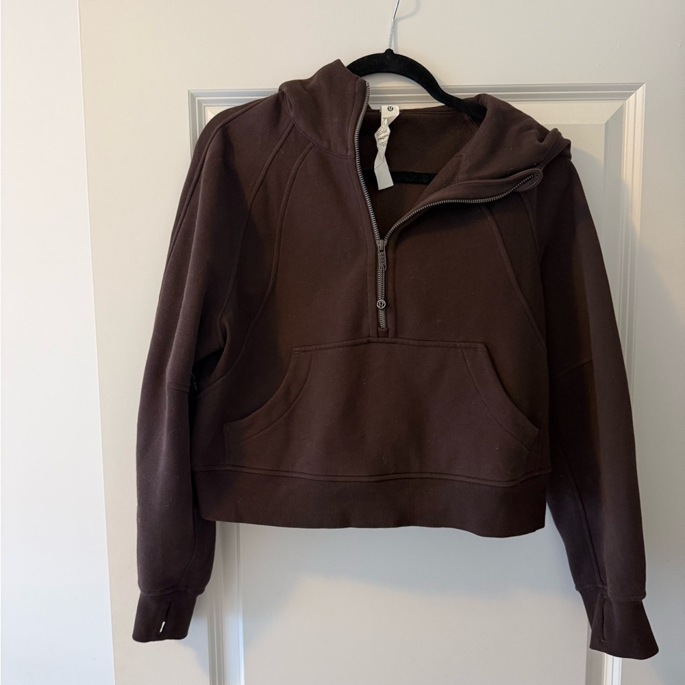 lululemon athletica Chocolate Brown Half-Zip Sweater